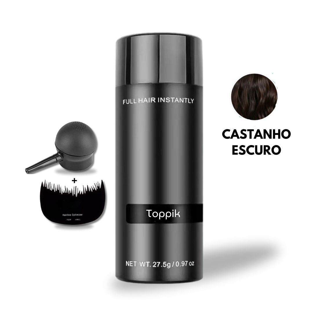 Toppik Hair - Esconda a calvície em segundos! (Modelador + Spray de brinde)