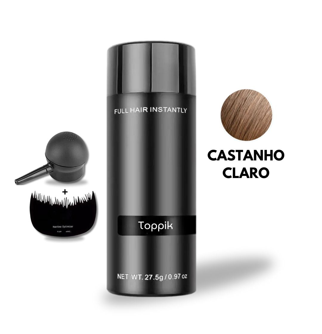 Toppik Hair - Esconda a calvície em segundos! (Modelador + Spray de brinde)