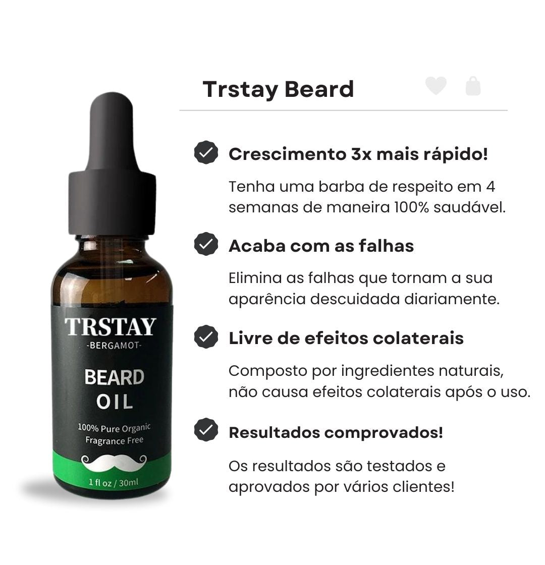 Trstay Beard Oil - Crescimento 3x mais rápido!