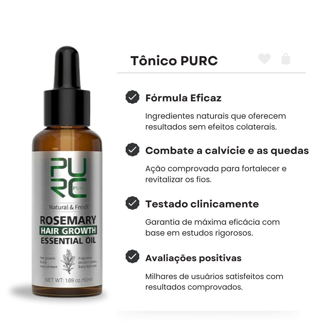 Tônico PURC - Crescimento capilar até 3x mais rápido!