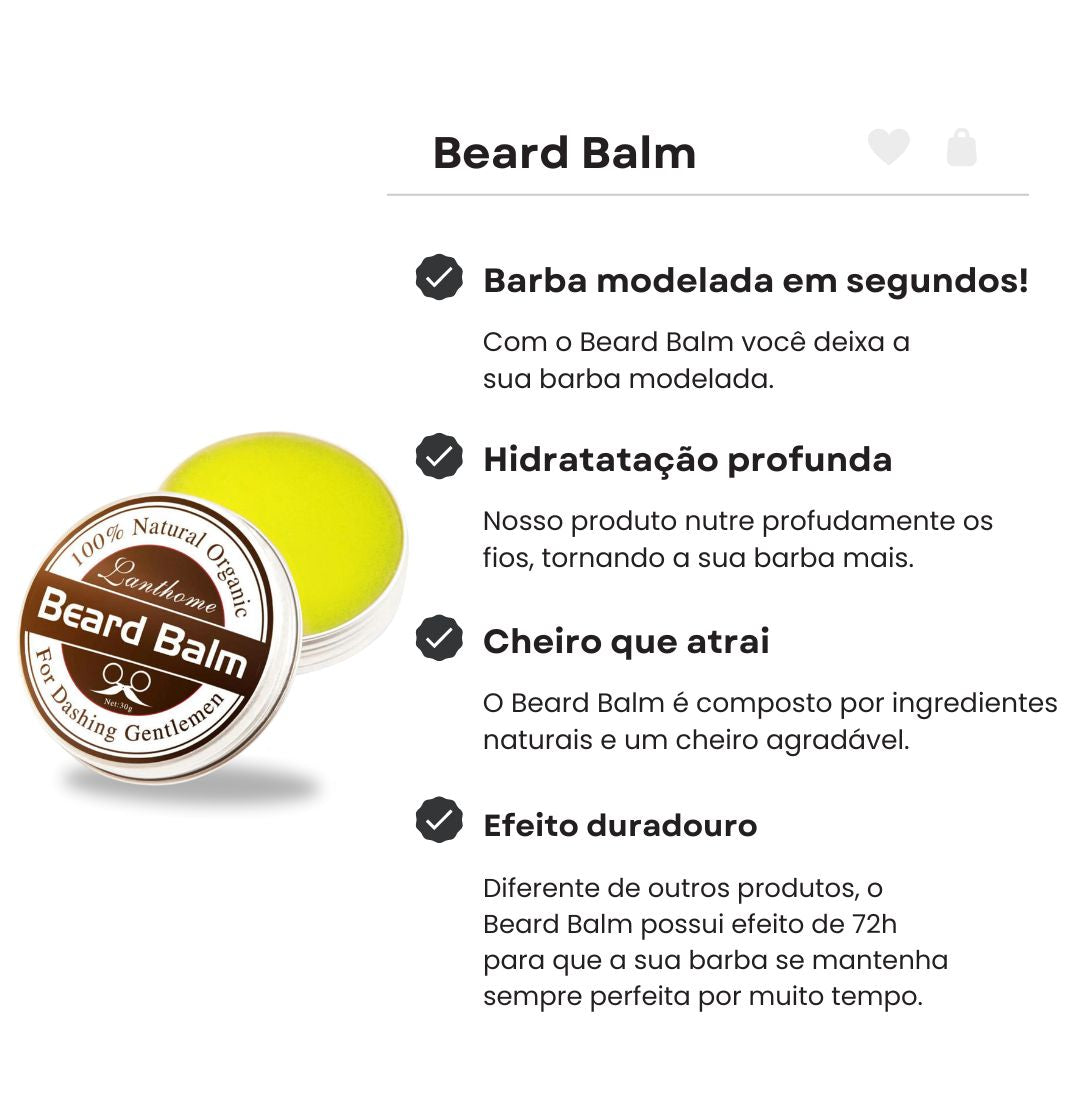 Beard Balm - Barba modelada em segundos! (Compre 1 Ganhe 2)